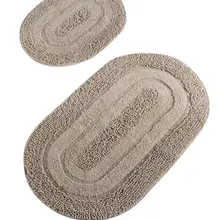 Коврики для ванной нескользящие Противоскользящие коврики Нескользящие Противоскользящие коврики бежевый 2'Li набор 60X100 см-50X60 см