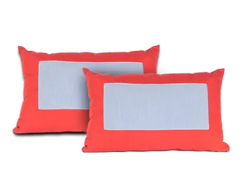 

SET 2 cases cover red center navy stripes 60X40