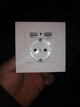 Eu-Power-Socket-Socket Pc-Panel Wall SRAN 250V Smart Dual Home-16a with USB for 5V 2A