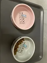 Dog-Cat-Bowls Ceramic Cartoon Puppy Food-Dish Cat-Feeding-Feeder Cats Travel Outdoor