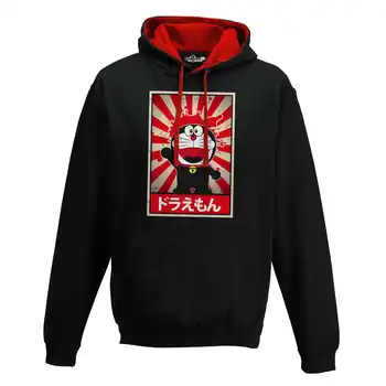 

Hood Sweatshirt Bico Cartoon Manga Anime Doraemon Years 80 Japan S black