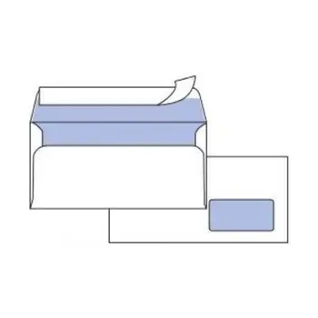 

500 white envelopes 110x230mm c/window office strip pignaPIGNA9.44 80gr