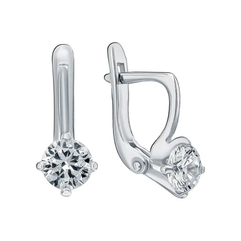 

Silver earrings with cubic zirconia sunlight sample 925