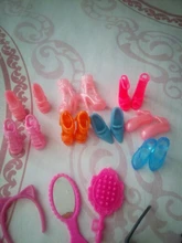 Random 1 Set Doll Accessories for Barbie Doll Shoes Boots Mini Dress Handbags Crown Hangers