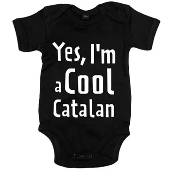 

Baby bodysuit yes I Am TO Cool Catalan