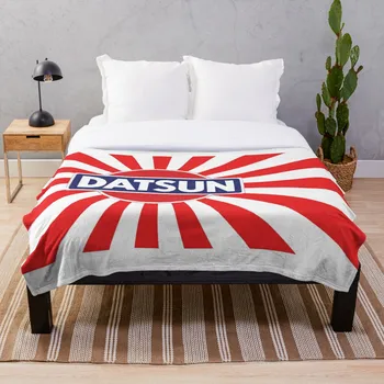 

Old School Datsun Retro JDM style Rising Sun Throw Blanket Soft Sherpa Blanket Bed Sheet Single Knee Blanket Office Nap Blanket