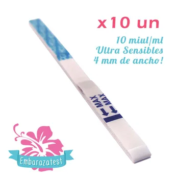 

10 Test de embarazo Ultrasensitive cheap economicos high tenderness 10 miu/ml