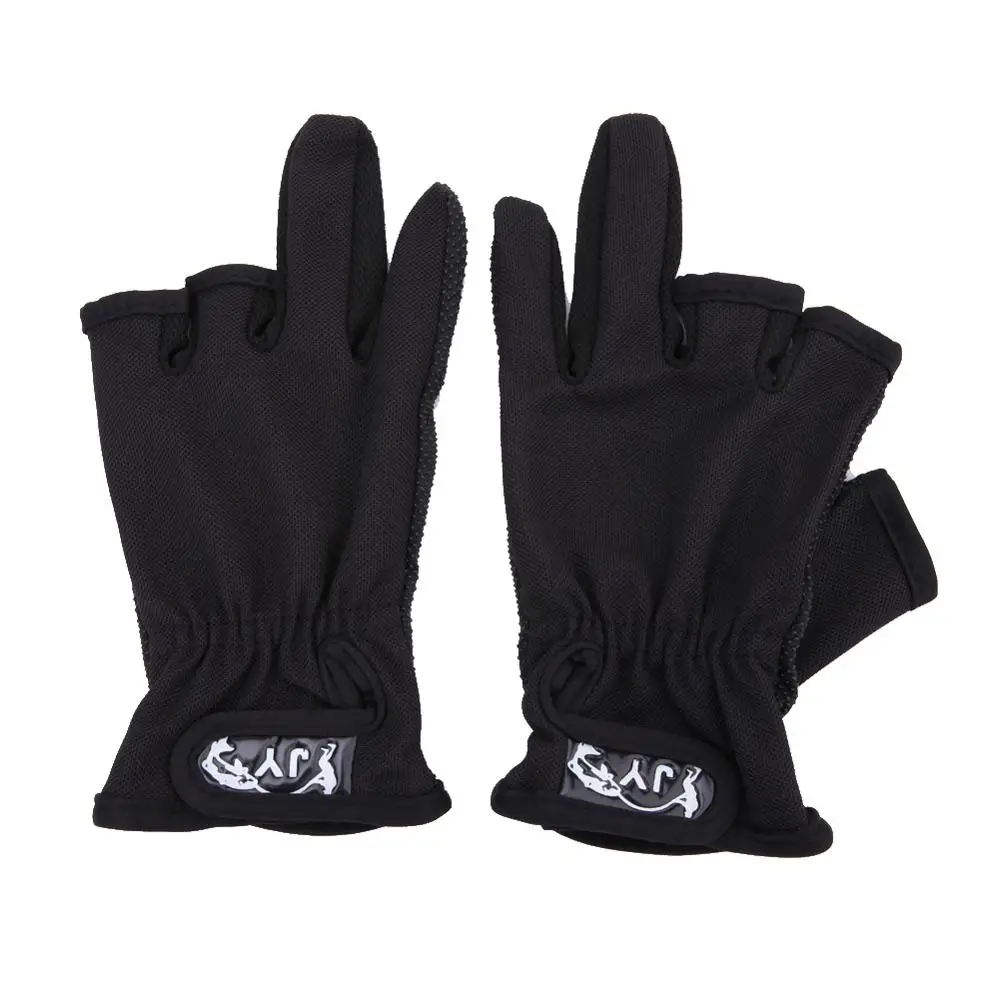 

Anti Slip Slip-resistant 3 Low-Cut Fingers Fishing Gloves Tackle Finger Protector Skidproof Gloves For Outdoor Fishing Pesca