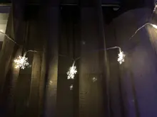 Adornos navideños para el hogar, guirnalda colgante con luz LED de copo de nieve para decoración de árbol de Navidad, regalo de Navidad, Año Nuevo, 2020