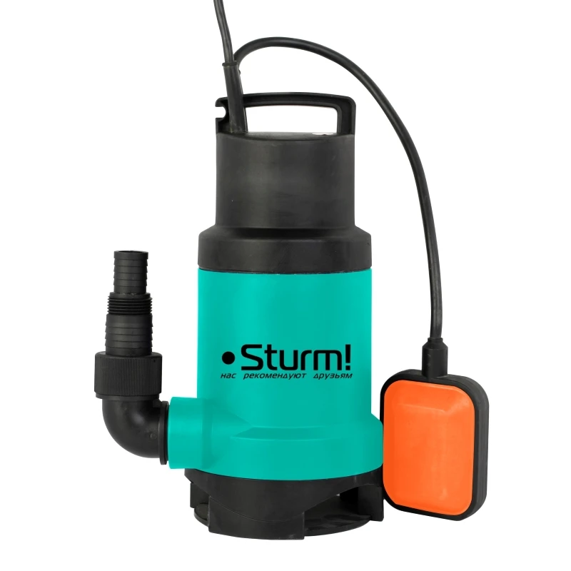 WP9790P Насос для грязной воды Sturm!, 900 Вт,част. до 30мм, 250 л/мин, напор 9м