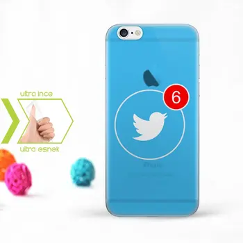 

Personalized iPhone 6-6 Plus Thin Transparent Silicone Phone Cover (Twitter-1)