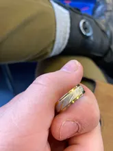 Anillos de acero de titanio para parejas, diseño de onda dorada, boda, infinito, regalos de joyería de compromiso para hombres y mujeres