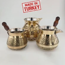 Anatolian Coffe Mok Espresso Pot Cezve Koning Set Turkse Griekse Poef Ontwerp Keuken Gift Decoratie 3 Stuks Set Keuken Winter