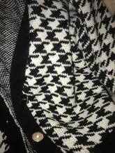 FSDA-suéter de manga larga con cuello de pico para mujer, cárdigan negro con botones y pata de gallo, de punto, holgado, de gran tamaño, informal, otoño e invierno, 2020