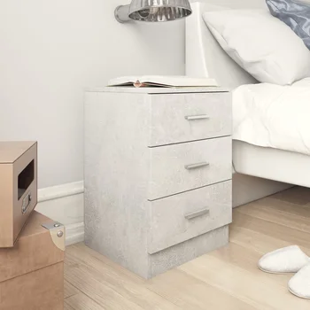

Bedside cement gray 38x35x56 cm in particleboard tables