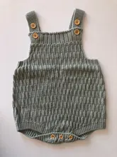 Conjunto de 2 uds. De ropa de punto para bebé, Pelele de algodón con botón en la entrepierna, mono de una pieza + sombreros para niño pequeño, trajes para niño y niña