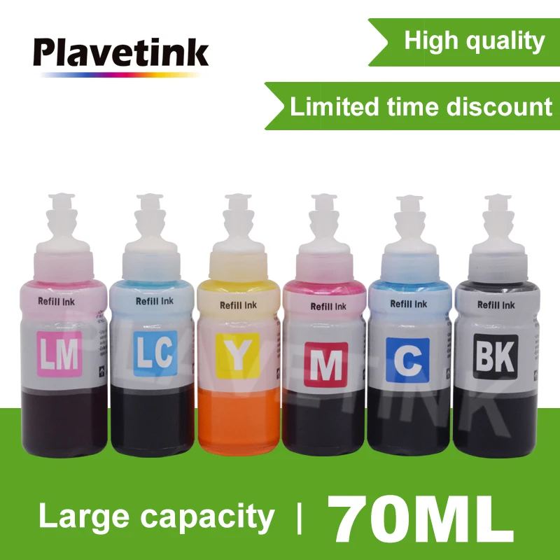 Plavetink 70 мл флакон Принтер Комплекты для заправки чернил для принтера Epson T6731 T6732 T6733 T6734 T6735 T6736 XL для Epson L850 L1800 картриджи