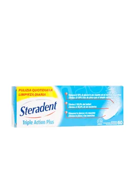 

Steradent triple action plus 60 tablets dental cleaning false