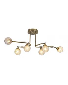 

Ceiling lamp. PLAFON. LIGHT CEILING SPOTLIGHT. METAL AND CRYSTAL. LEATHER AND CLEAR GLASS. LIGHT G9 Ref. MX0096-6 AB