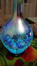 Aroma Diffuser Glass-Vase Essential-Oil Cool-Mist-Humidifier Waterless Auto Light And