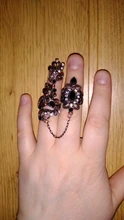 Sunspicems Turkish Double Finger Ring for Women Flower Ethnic Jewelry Multicolor Resin