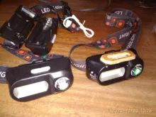 Headlamp Flashlight Torch Sanyi Hiking Mini Rechargeable Camping 18650 USB