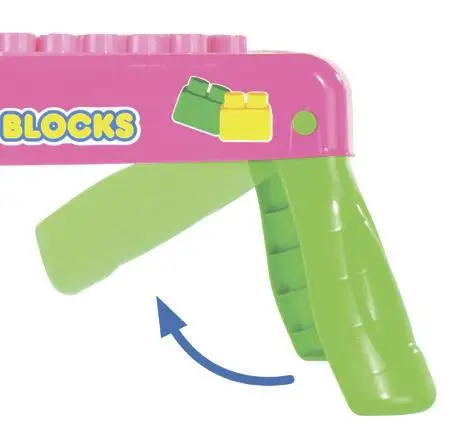 Набор игровой с конструктором(20 элементов) в коробке(розовый) с элементом вращения