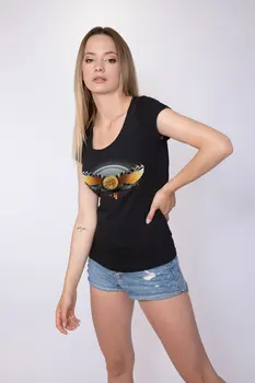 

Angemiel Wear Poultry Disco Ball Cotton Black White Tshirt