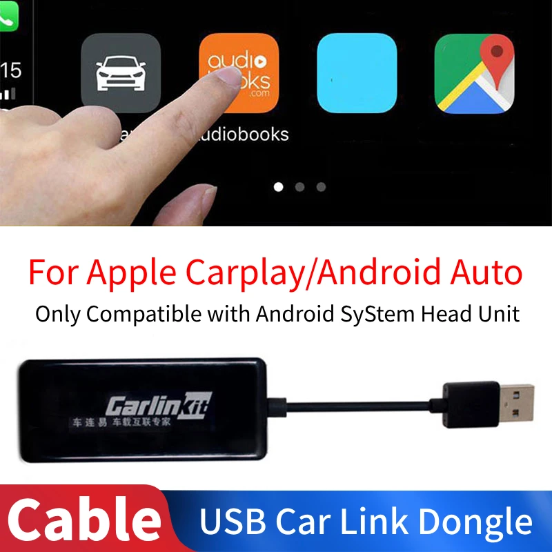 

USB Smart Car Link Dongle For Android Car Navigation For Apple Carplay With Mic Voice Control Auto Phone USB Car play Adapter