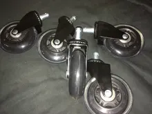 Furniture Hardware Wheels Replacement Rubber Caster Swivel Safe-Rollers Office-Chair