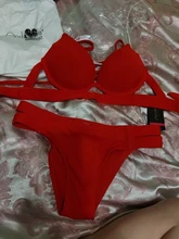 Andzhelika Bikinis Mujer vendaje traje de baño Bikini 2021 Sexy Push Up traje de baño de cintura baja traje de baño, Bikini nadar