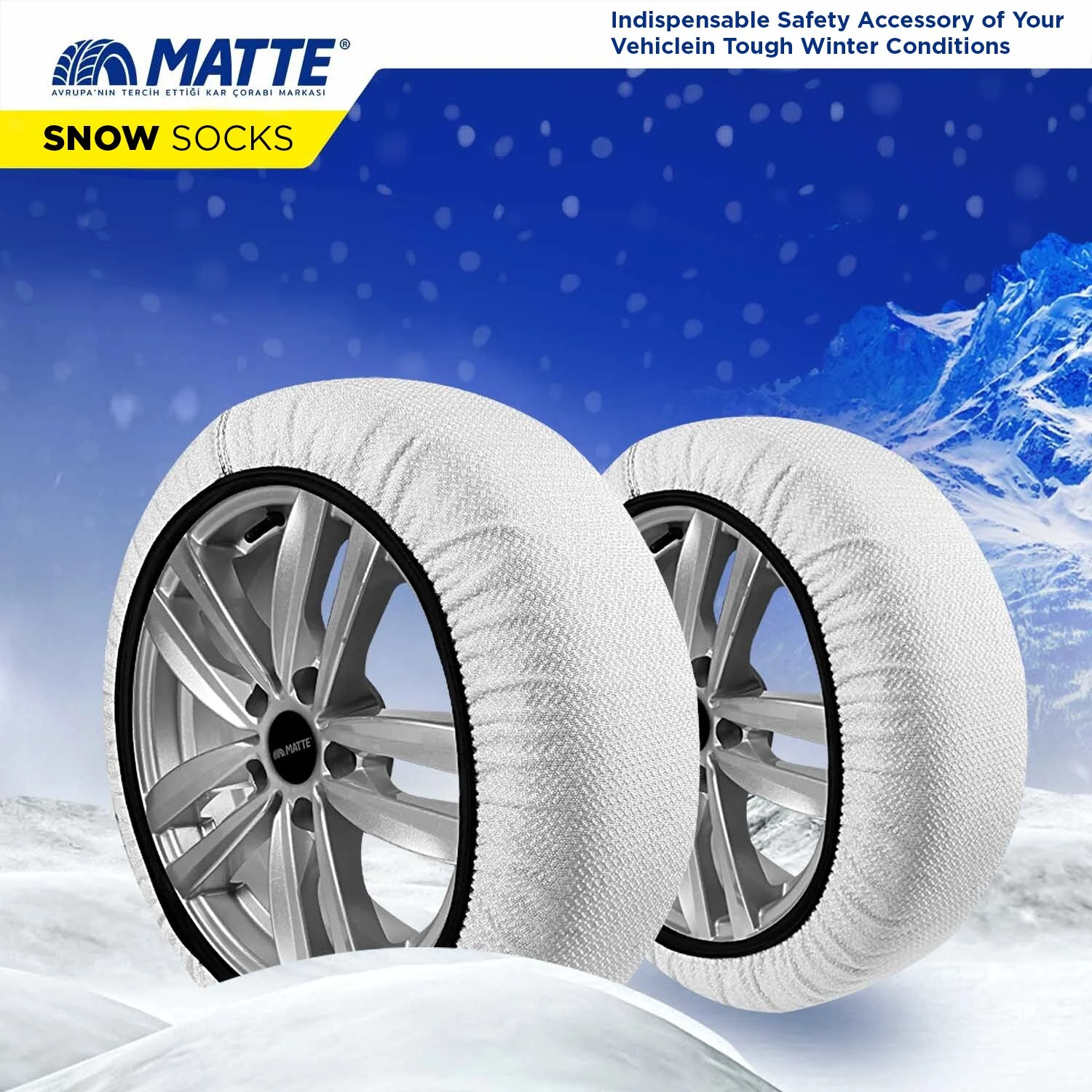 Matte Snow Socks Automobile Safe Driving For Car Truck Suv Snow Chains