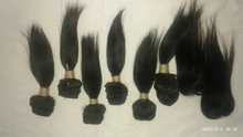 Indio Pelo Rizado paquetes de 8 pulgadas rizado extensiones de cabello humano con cierre 4 unids/lote extensiones de cabello Natural Color 110g