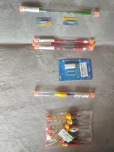 Flotador de pesca eléctrico LED, aparejos de pesca ligeros, flotador electrónico luminoso sin batería, 3 unids/set