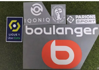 France sponsor officiel monblason maillot OM Parions Sport GF noir Ligue 1 20/21 