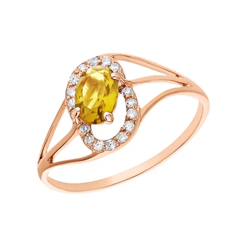 

Silver ring with cubic zirconia sunlight sample 925