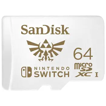 

MicroSDXC UHS-I card for Nintendo Switch 64 GB, model 2019, Official Nintendo Licensed Product, BiancoSANDISK25.43