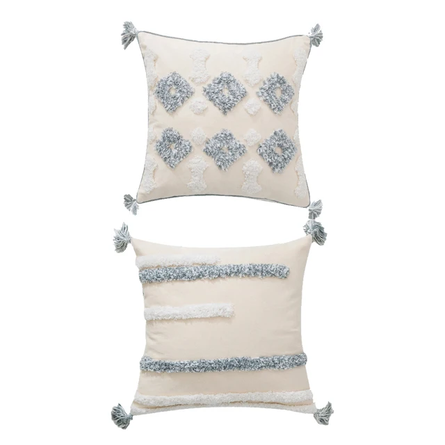 As picture Вышивка Boho узорная Подушка-18x18 дюймов разноцветные индийские наволочки декоративные подушки на открытом воздухе - Цвет: As picture