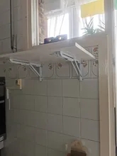 NAIERDI-Soporte de ángulo de plegado para estante pesado, montaje de triángulo montado en la pared, ajustable, para banco, mesa y muebles, 8-20 pulgadas, 2 uds.