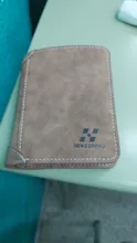 Cartera de cuero para hombre, tarjetero, monedero de mano, billetera corta esmerilada, bolsillo para monedas, 2020