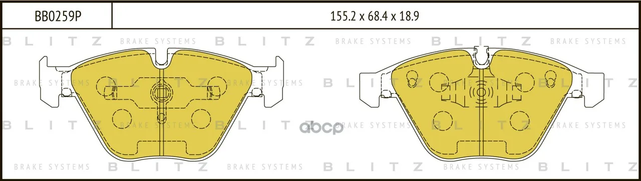 Колодки Тормозные Дисковые Blitz арт. BB0259P