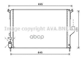 Радиатор Renault Duster/Logan/Sandero/ Lada Largus 1.2-1.6/1.5d A/C 09- Ava Rta2477 Ava арт. RTA2477