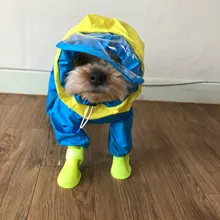 Jumpsuit Raincoat Pet-Cloak Teddy Waterproof-Jacket HOOPET Dogs Chihuahua for Small Cat