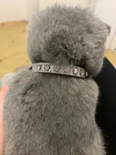 Collar de gato de diamantes de lujo de cuero para mascotas, utilizado para gatos con diamantes de imitación personalizados, traje para gatitos y chihuahua, dla OTA coleira gato