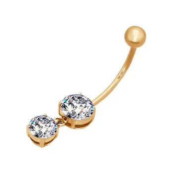 

Pendant Piercing for navel gold Sokolov, fashion jewelry, 585, women's male