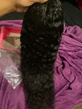 Pelucas frontales brasileñas de onda profunda, pelucas de cabello humano rizado con encaje Frontal, parte en T húmeda y ondulada, transparente