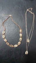 Tocona-collar con colgante de concha de verano para mujeres, cadena de oro para mujeres, Gargantilla ajustable, accesorios de playa, B07303