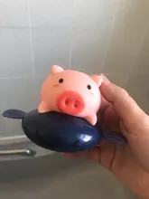Cerdo de juguete de dibujos animados para bebé, juguete de agua clásico para bebé, Tortuga de natación infantil, cadena enrollada, relojería, juguete de playa para niños, 1 ud.