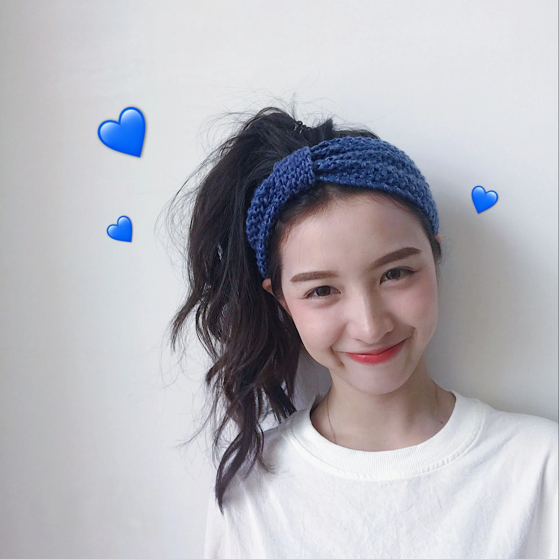 

Female Popular Wool Bowknot Wide Color Contrast Wash Face Simple Versatile Hair Band Hair Accessories