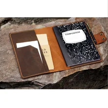 Персонализированный кожаный чехол для блокнота/винтажный деревенский кожаный чехол для блокнота
